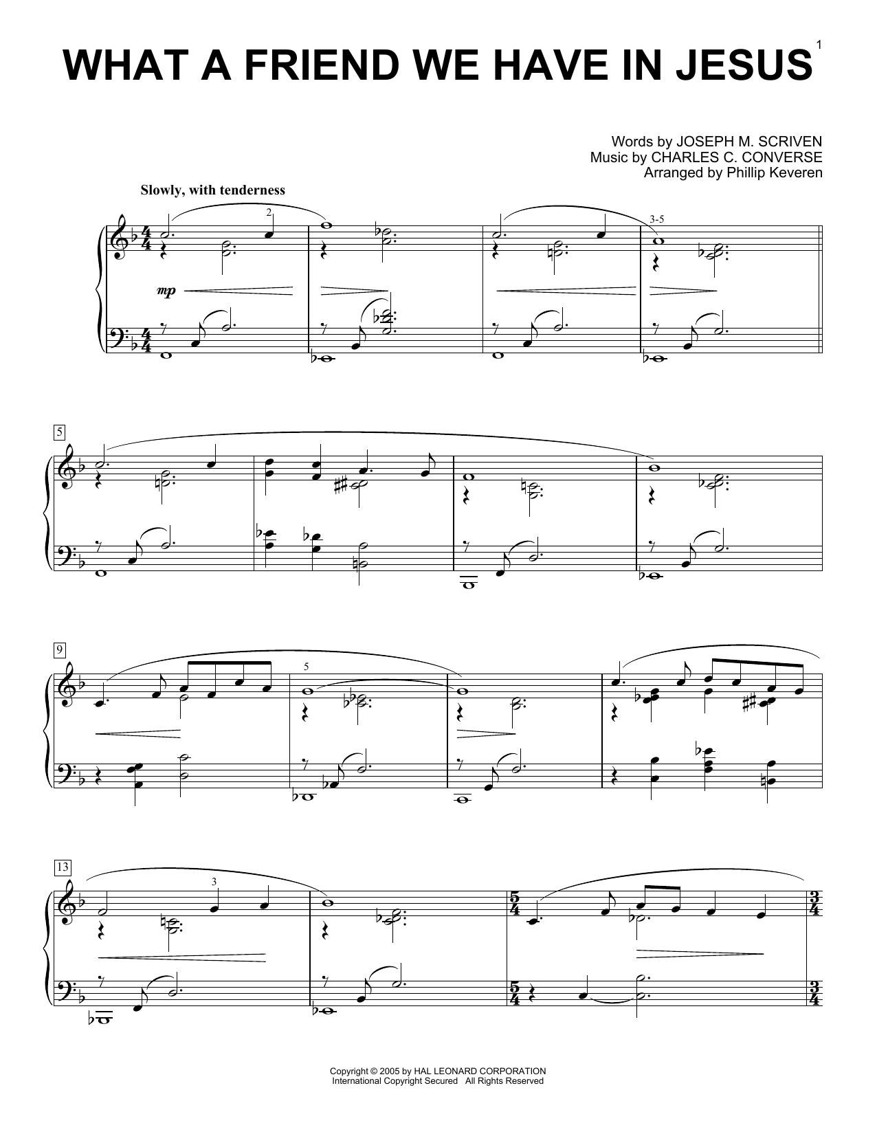 Produktbild zu: What A Friend We Have In Jesus [Jazz version] (arr. Phillip Keveren)