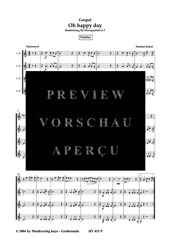 gallery: O Happy Day, , (Horn Quartett)