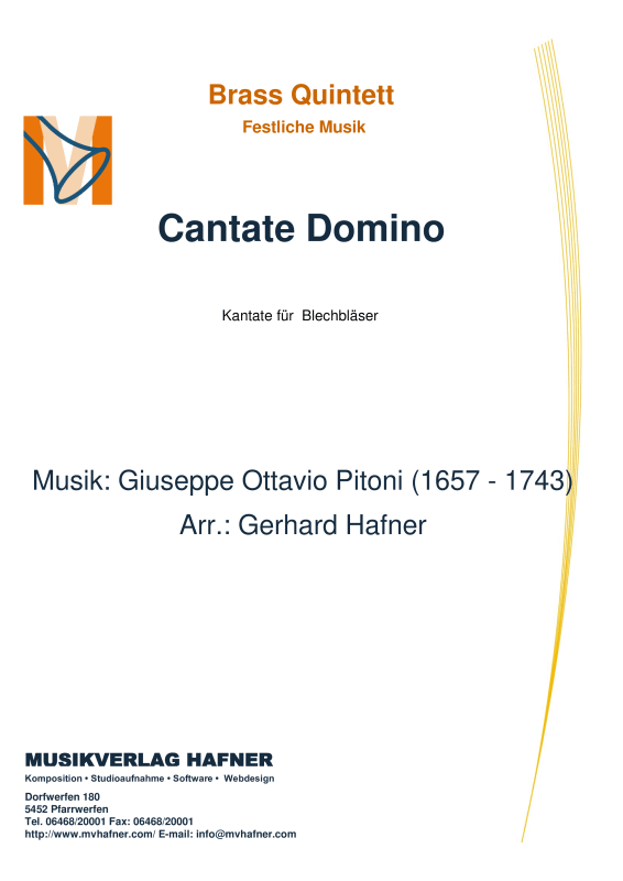 Produktbild zu: Cantate DominoGiuseppe Ottavio Pitoni
