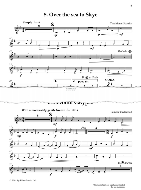 Produktgalerie: Seite 1 von 1 Over The Sea To Skye, Scottish Traditional, Klavier, Trompete