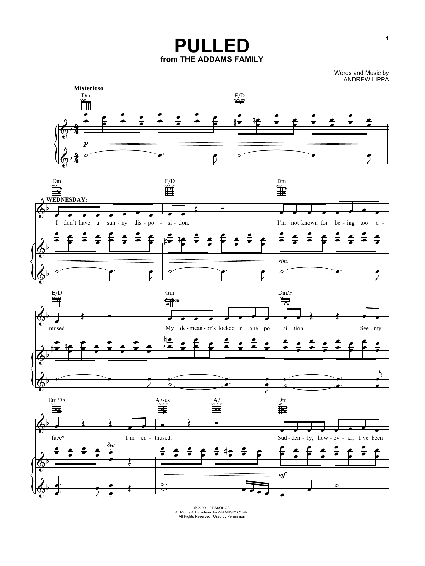 Produktbild zu: Pulled (from The Addams Family Musical)