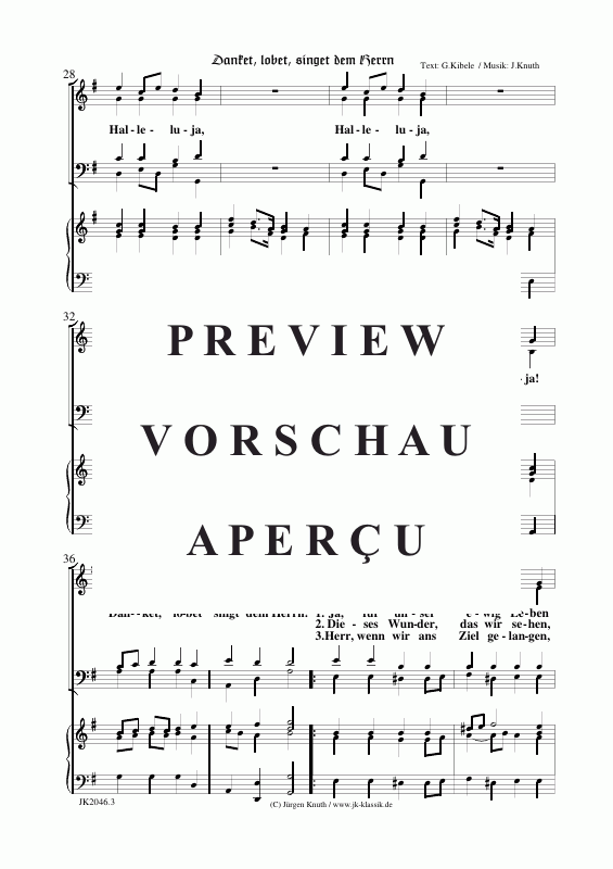 Produktgalerie: Seite 4 von 11 Danket, lobet, singet dem Herrn, , Gesang + Klavier/Orgel/Cembalo