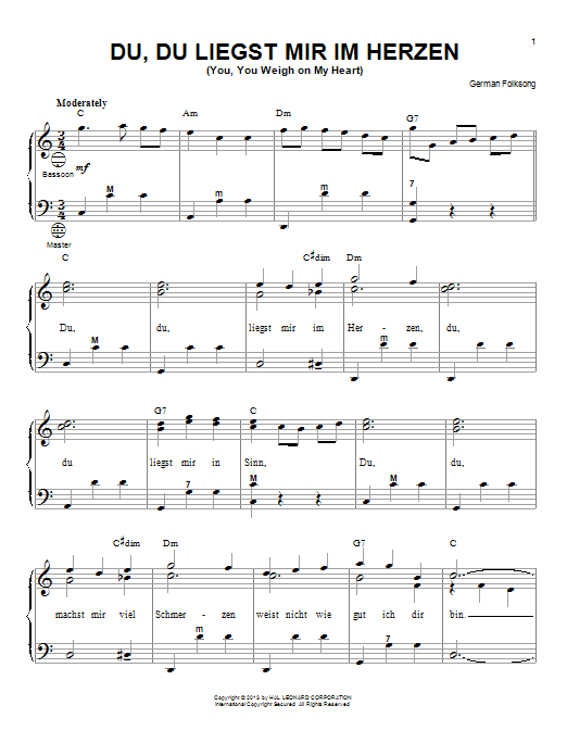 Product gallery: Page 1 of 1 Du, Du Liegst Mir Im Herzen (You, You Weigh On My Heart), Gary Meisner