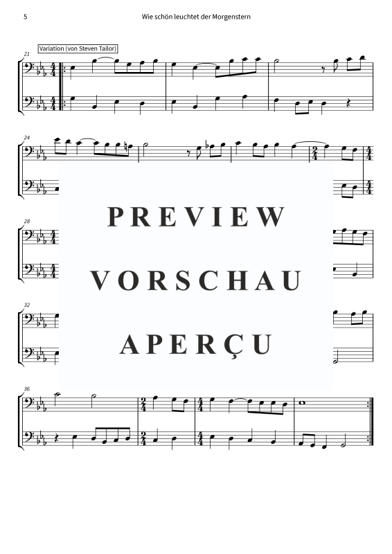 Produktgalerie: Seite 7 von 9 Wie schön leuchtet der Morgenstern - aus dem Album Barock und Jazz zum Fest, , Posaunen Duett