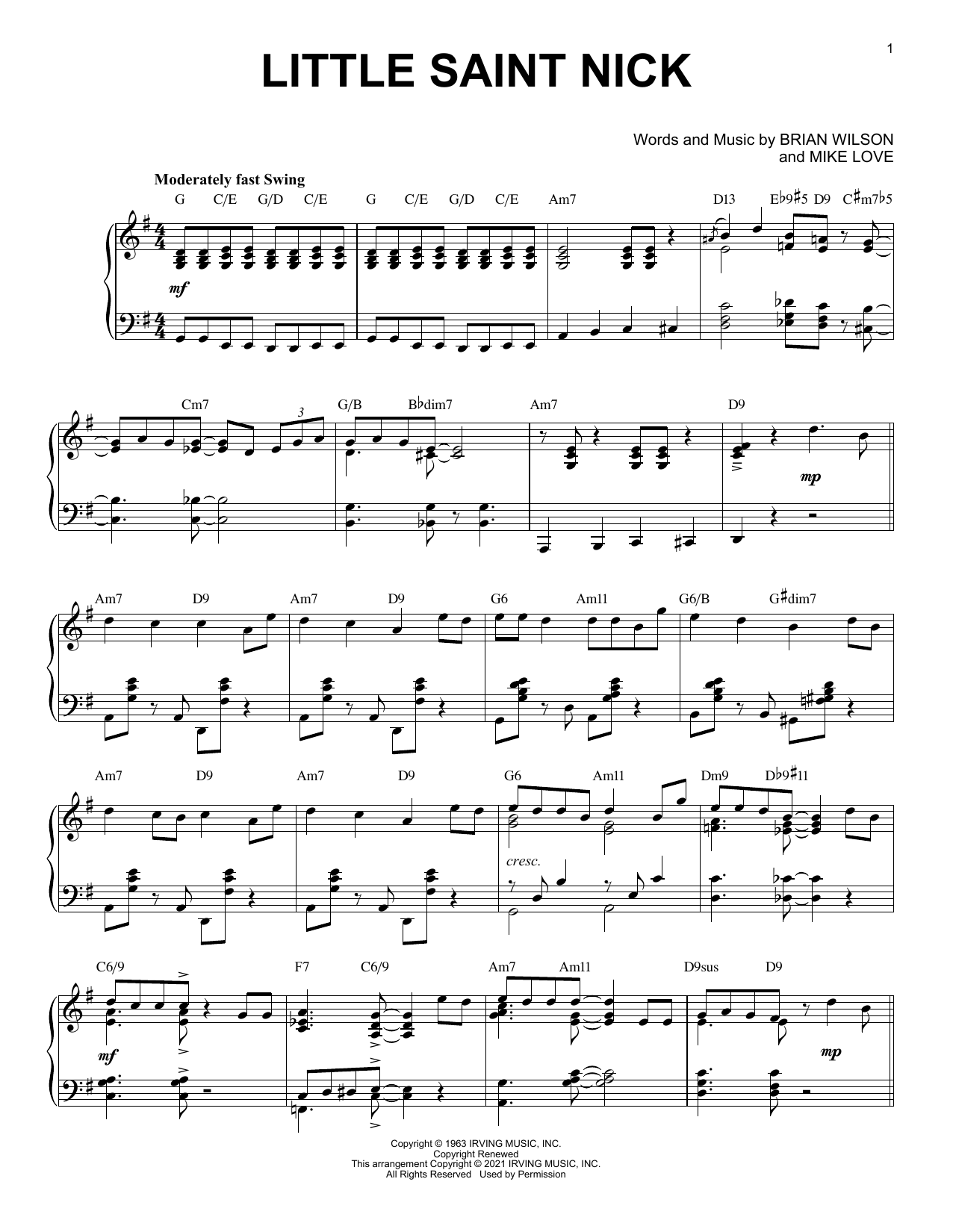 Produktbild zu: Little Saint Nick [Jazz version] (arr. Brent Edstrom)