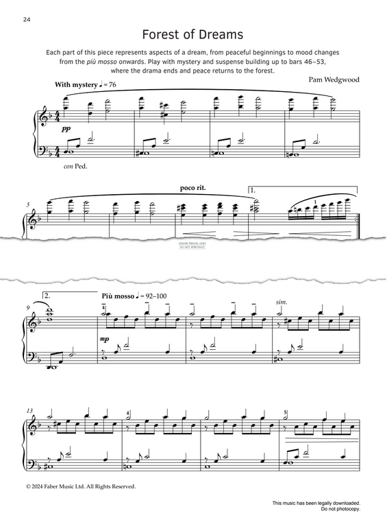 Produktgalerie: Seite 1 von 1 Forest of Dreams, Pam Wedgwood, Klavier