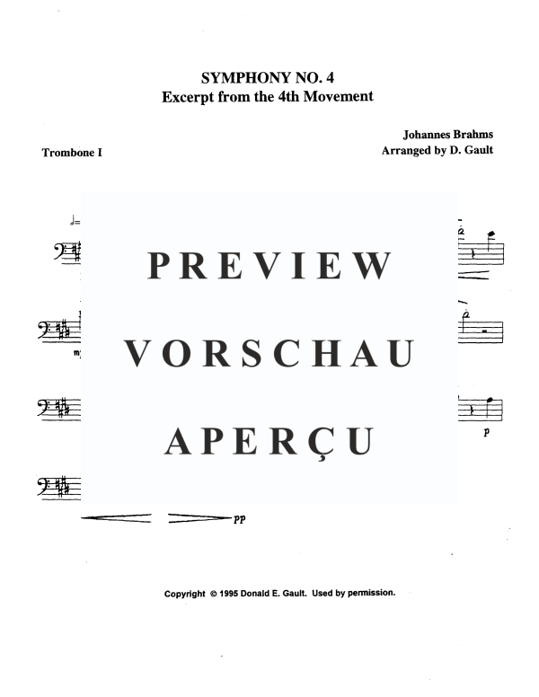 Produktgalerie: Seite 5 von 8 Sinfonie Nr. 4 – Ausschnitt aus dem 4. Satz, , Posaunen Quartett