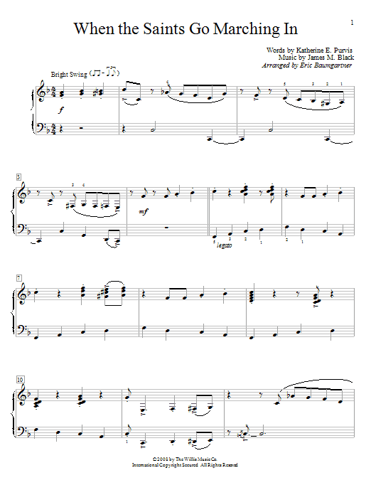 Produktgalerie: Seite 1 von 1 When The Saints Go Marching In, Louis Armstrong, Klavier