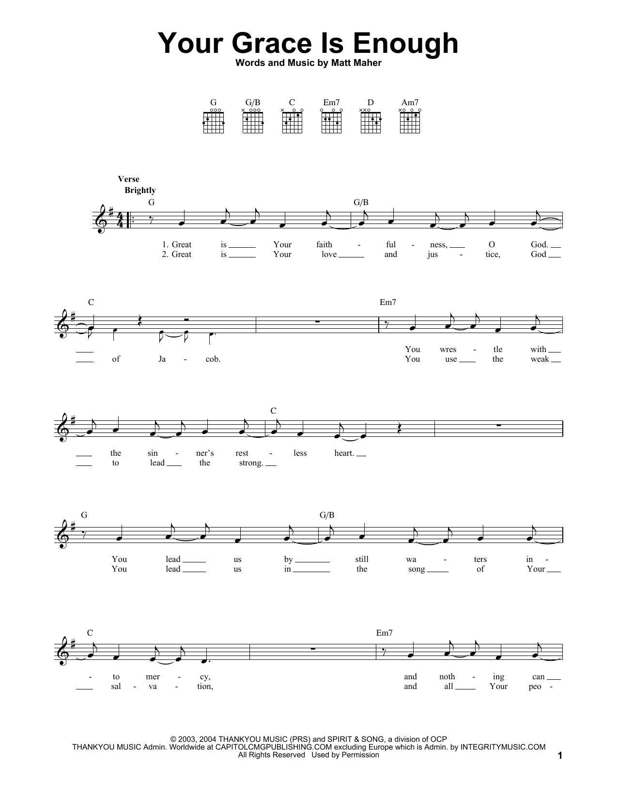 Produktgalerie: Seite 1 von 1 Your Grace Is Enough, Chris Tomlin, Gitarre