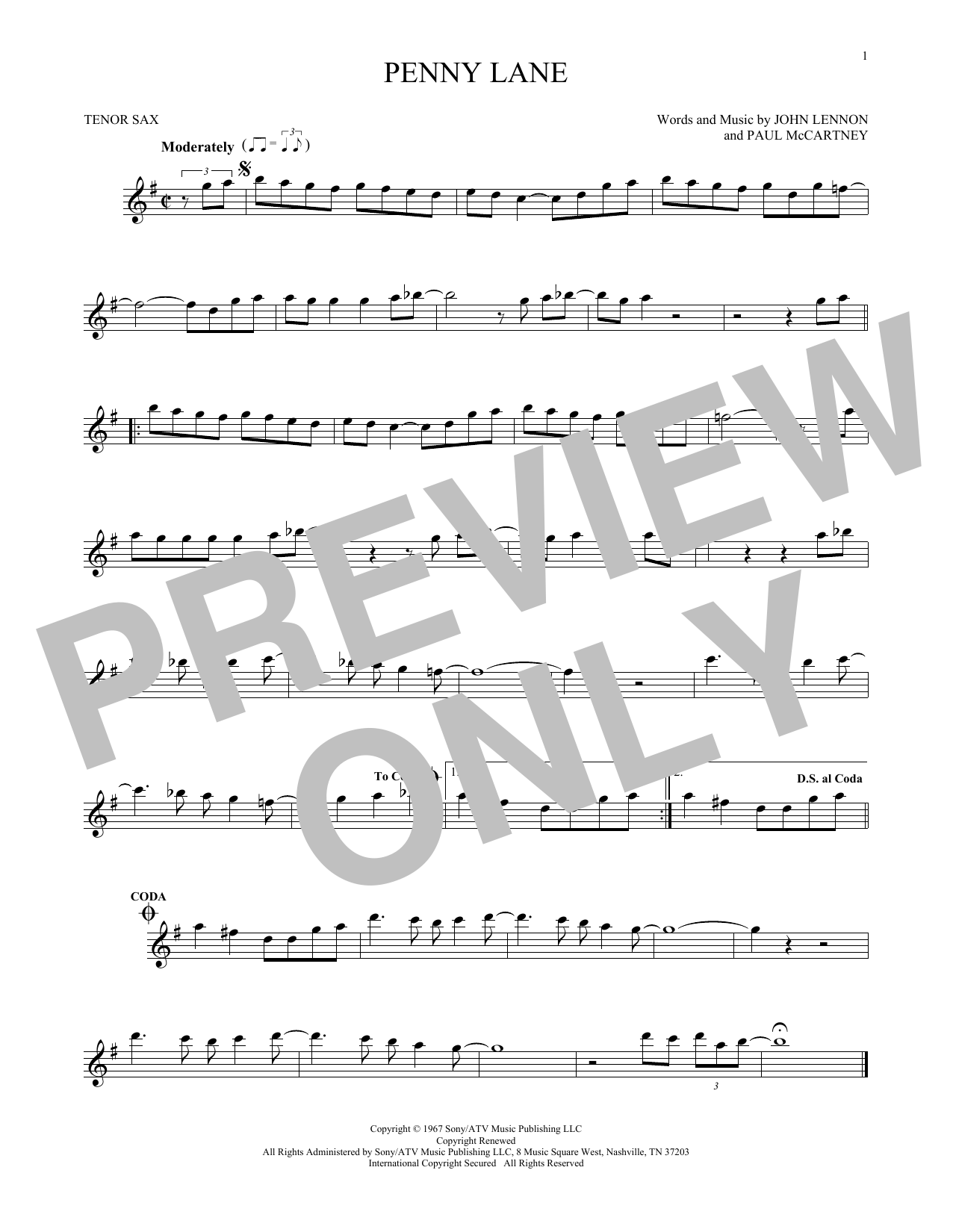 Product gallery: Page 1 of 1 Penny Lane, The Beatles
