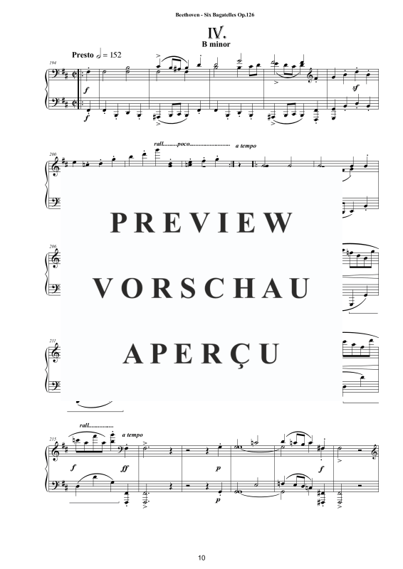Produktgalerie: Seite 11 von 11 Six Bagatelles for Piano Op.126, , Klavier Solo