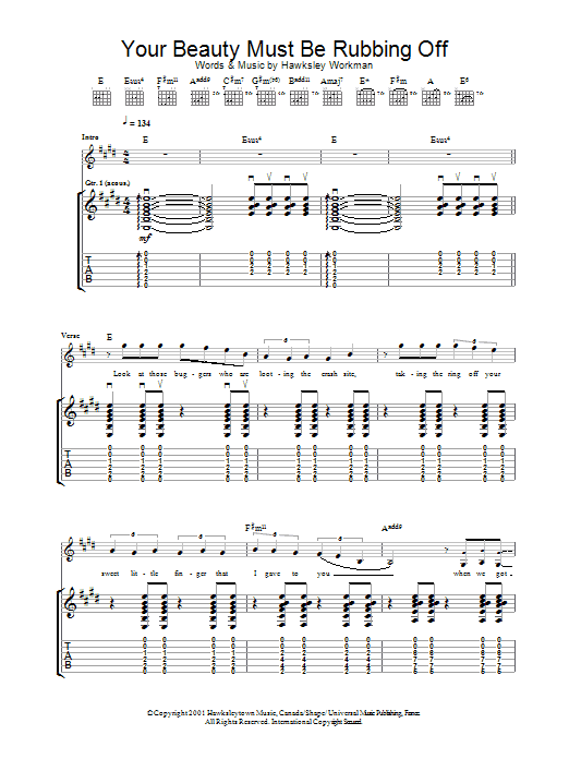 Produktgalerie: Seite 1 von 1 Your Beauty Must Be Rubbing Off, Hawksley Workman, Gitarre