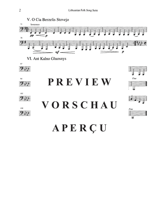 Product gallery: Page 16 of 16 Lithuanian Folk Song Suite , , (Tuba Quartett EETT)
