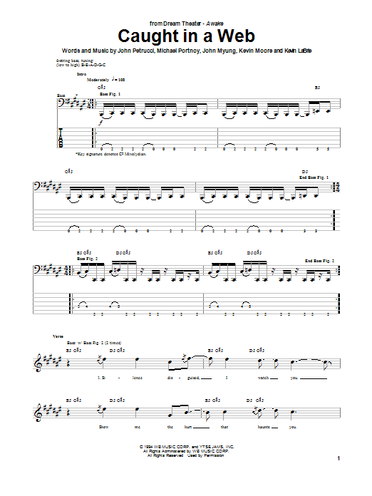 Produktgalerie: Seite 1 von 1 Caught In A Web, Dream Theater, E-Bass