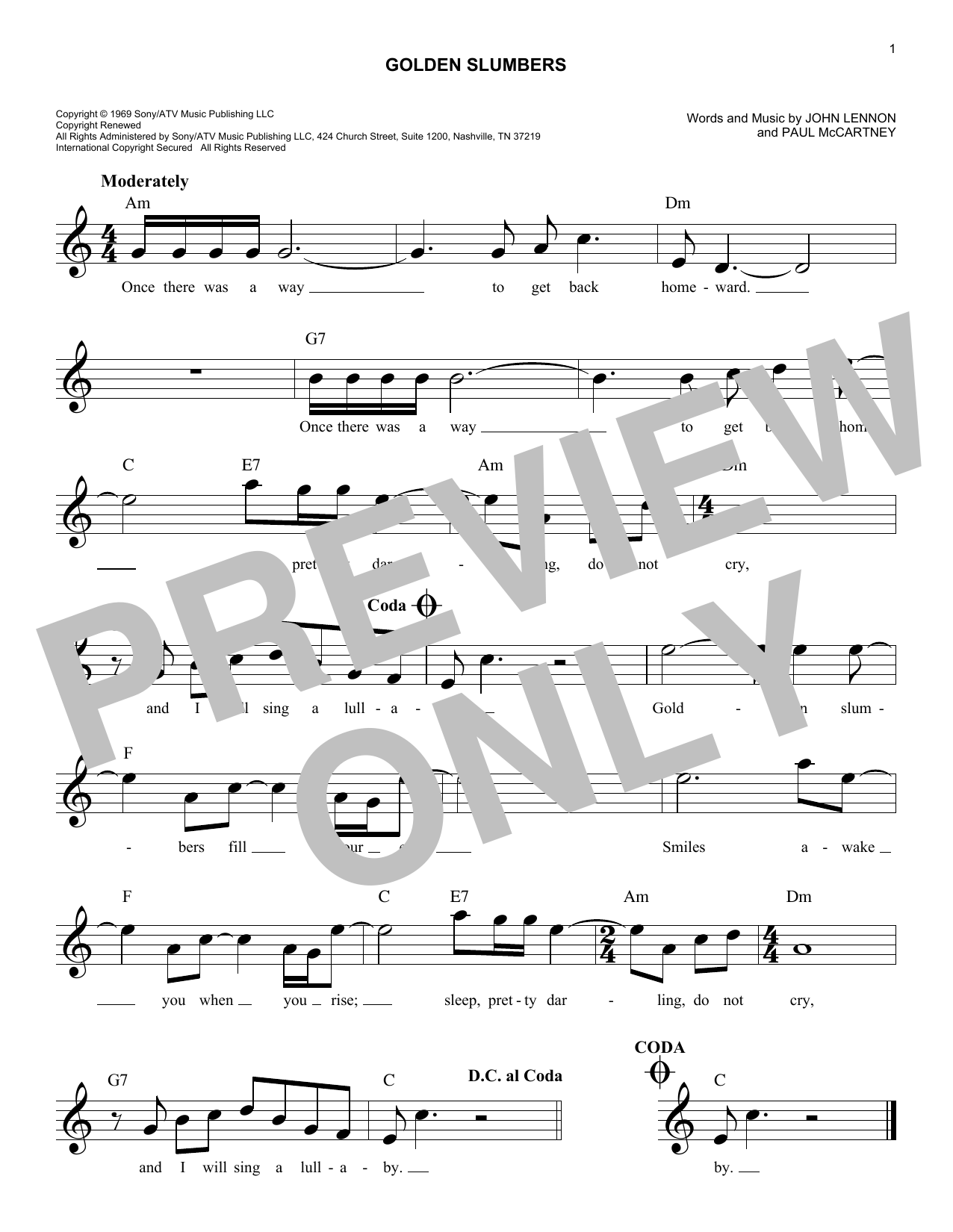 Produktbild zu: Golden Slumbers