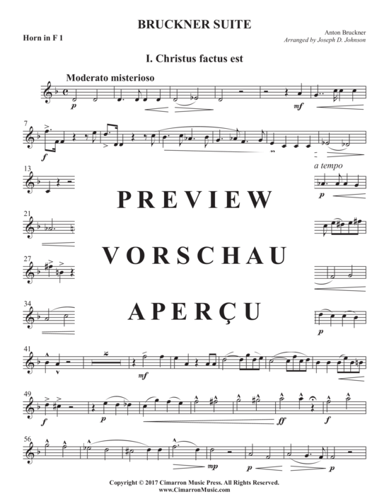 Produktgalerie: Seite 13 von 21 Bruckner Suite , , (Horn Quartett)