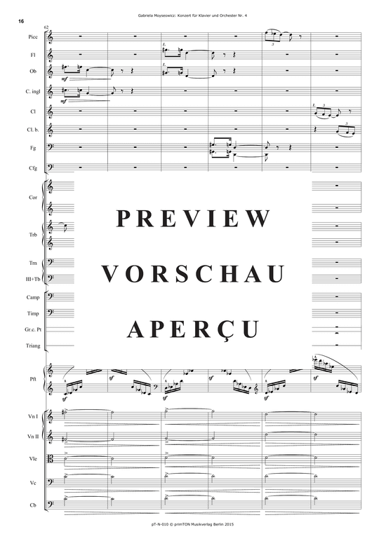 Product gallery: Page 21 of 21 Konzert für Klavier und Orchester Nr. 4 (2002) , ,  (orchestra + piano solo)