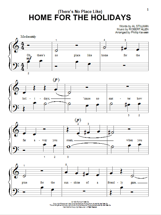Product gallery: Page 1 of 1 (There's No Place Like) Home For The Holidays (arr. Phillip Keveren), Perry Como