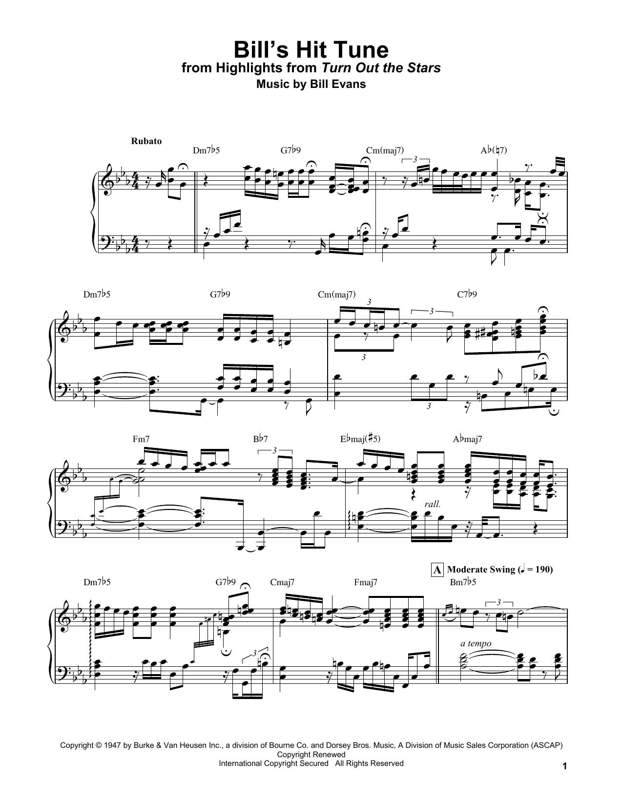 Product gallery: Page 1 of 1 Bill's Hit Tune, Bill Evans