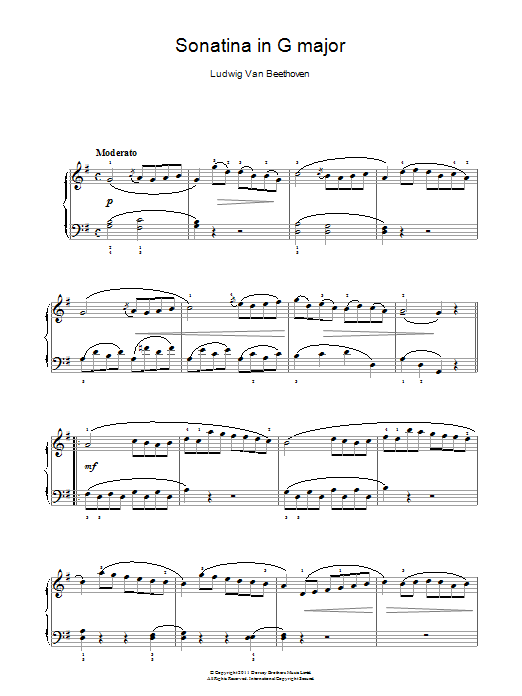 Product picture to: Sonatina In G Major (First Movement)