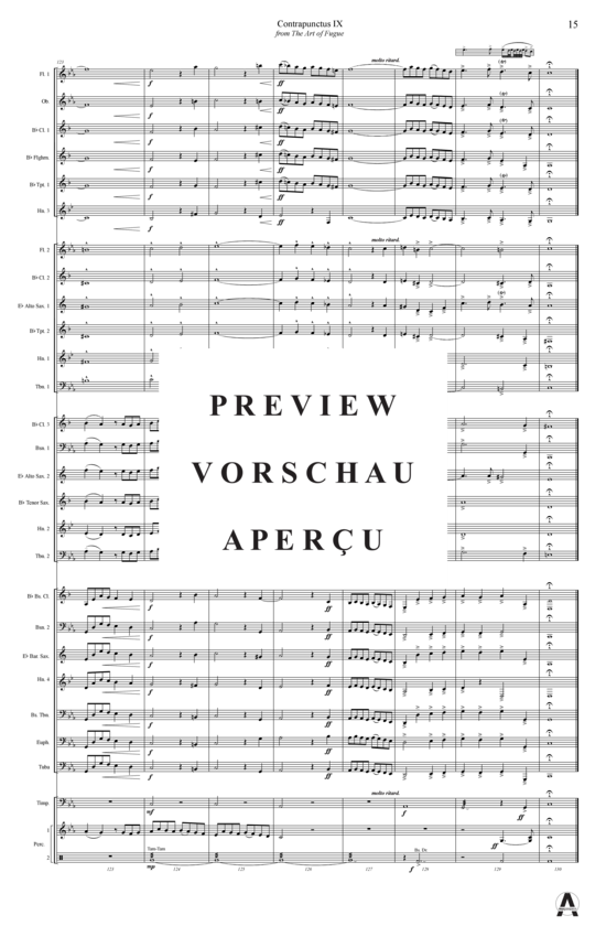 Produktgalerie: Seite 18 von 18 Contrapunctus 9 aus Kunst der Fuge , , (Concert Band)