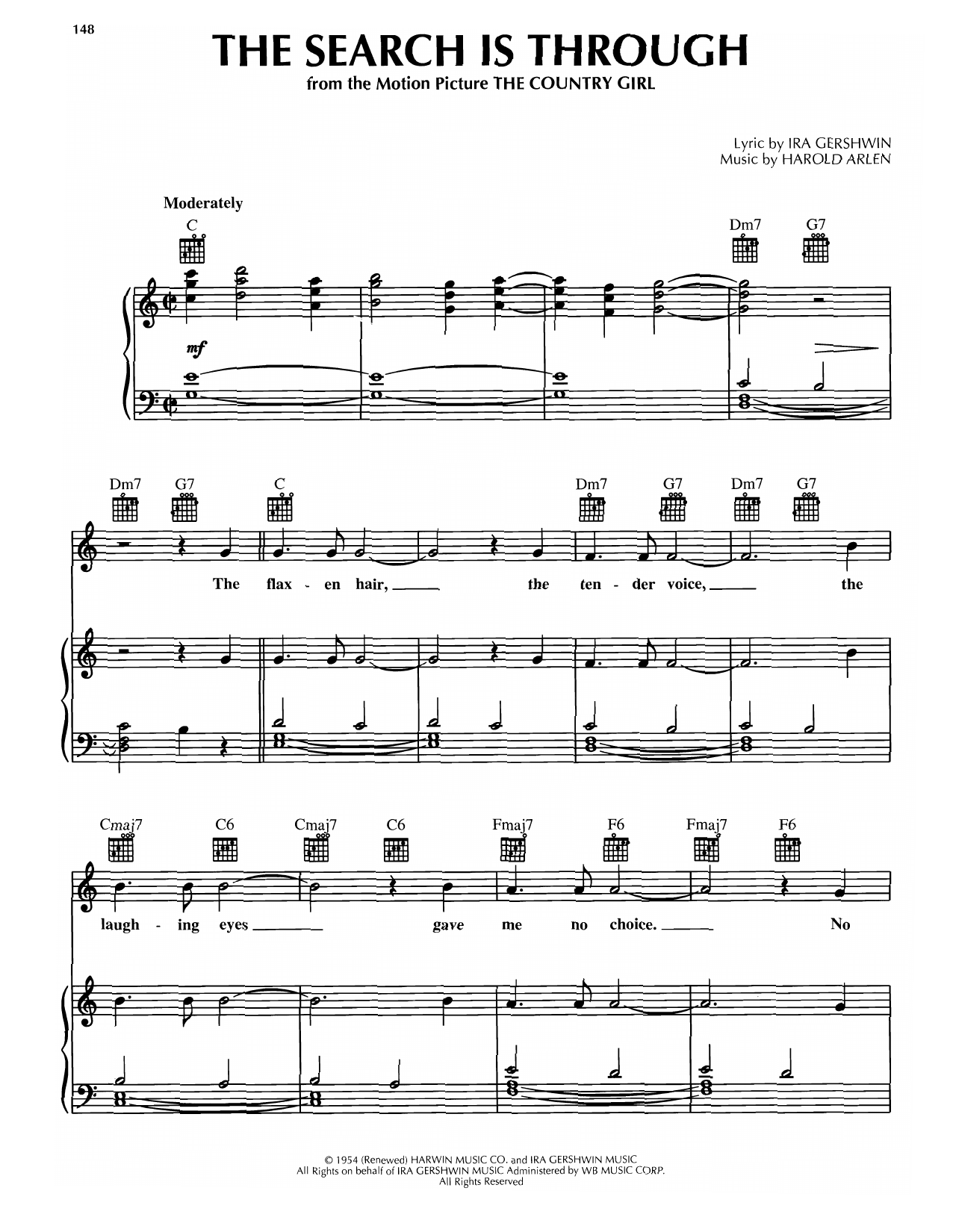 Produktgalerie: Seite 1 von 1 The Search Is Through, Harold Arlen, Gesang, Gitarre, Klavier