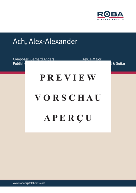 Product gallery: Page 2 of 4 Ach, Alex-Alexander , , Piano and Voice