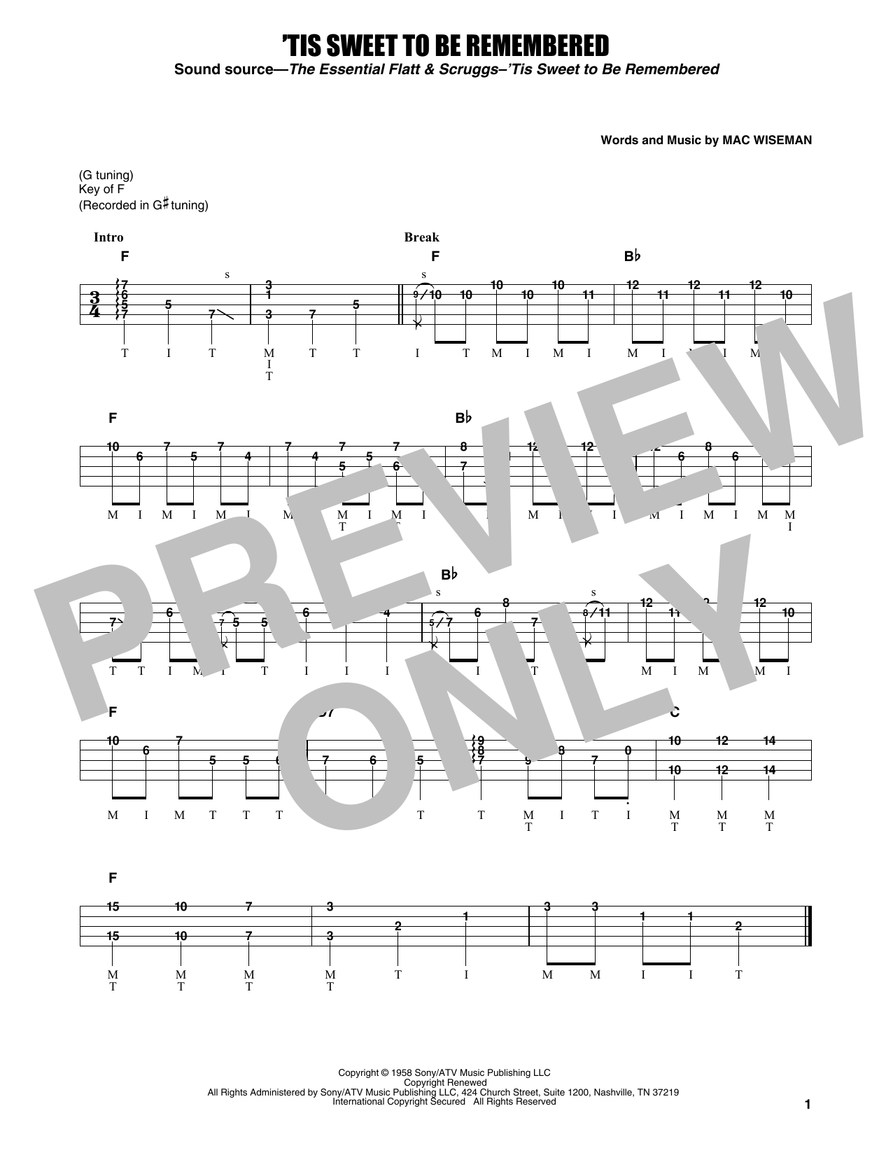 Produktgalerie: Seite 1 von 1 'Tis Sweet To Be Remembered, Flatt & Scruggs, Banjo