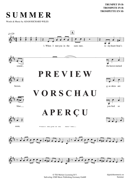 Produktgalerie: Seite 2 von 4 Summer , Harris, Calvin, Trompete in B