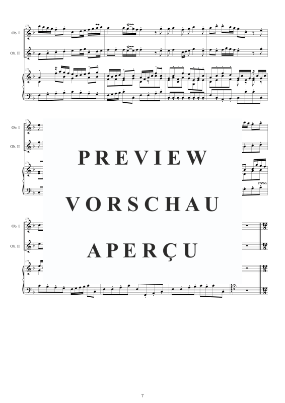 Produktgalerie: Seite 8 von 11 Oboe Concerto No.3 in F-Dur Op.9, , 2 Oboen und Cembalo