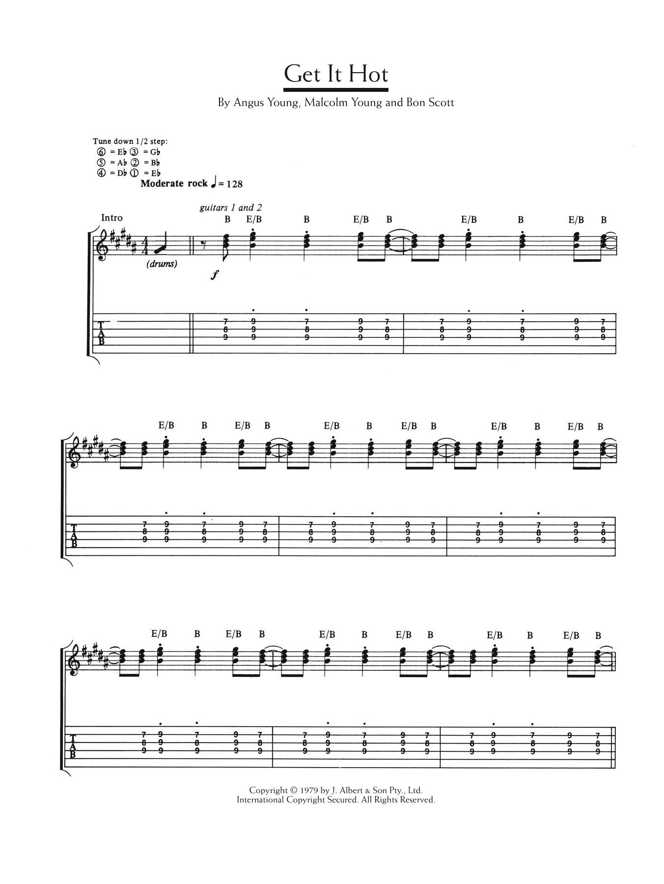 Produktgalerie: Seite 1 von 1 Get It Hot, AC/DC, Gitarre