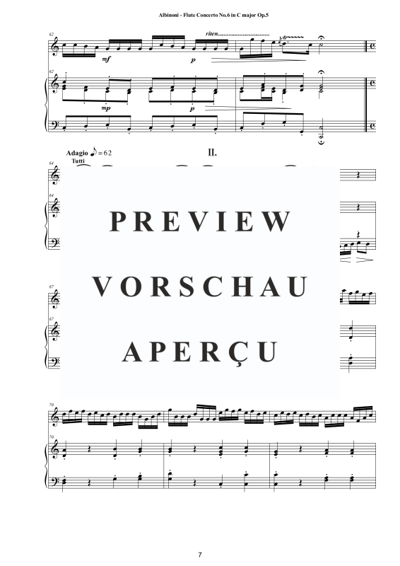 Product gallery: Page 8 of 11 Flute Concerto No.6 in C-Dur Op.5, , Flute and Piano/Harpsichord