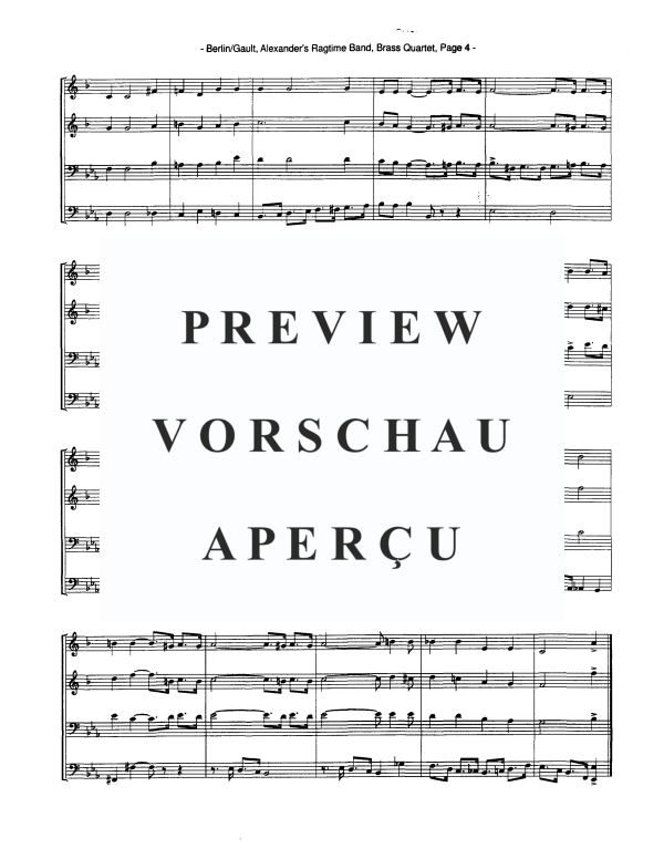 Produktgalerie: Seite 6 von 11 Alexander's Ragtime Band, , Blechbläserquartett