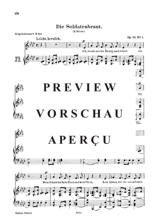 Product gallery: Page 2 of 4 Die Soldatenbraut, Op.64 No.3, , Low Voice and Piano