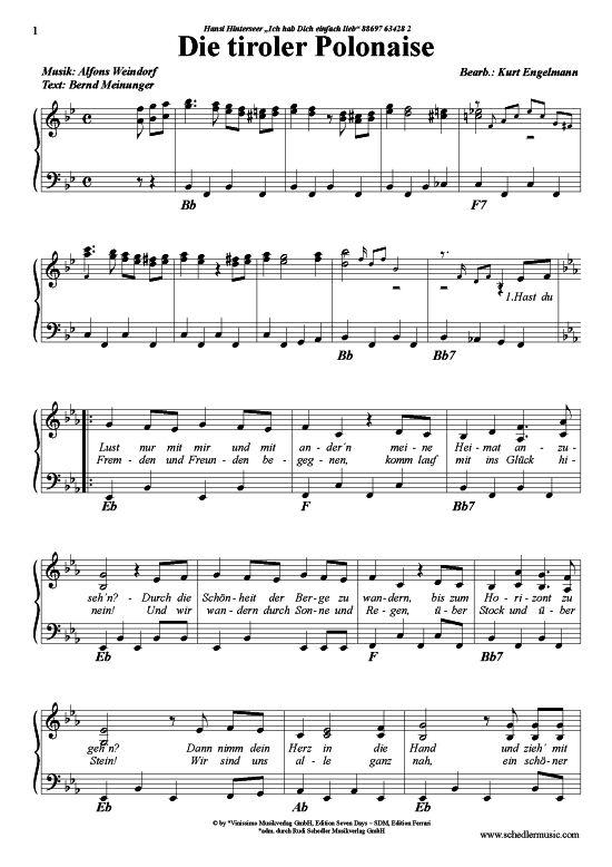 Produktgalerie: Seite 1 von 5 Die Tiroler Polonaise , Hinterseer, Hansi, Klavier und Gesang