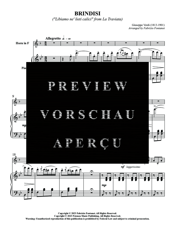 gallery: Brindisi (Drinking Song), , (horn in F and piano)