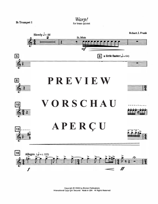 Produktgalerie: Seite 20 von 21 Warp! , , (Blechbläserquintett)