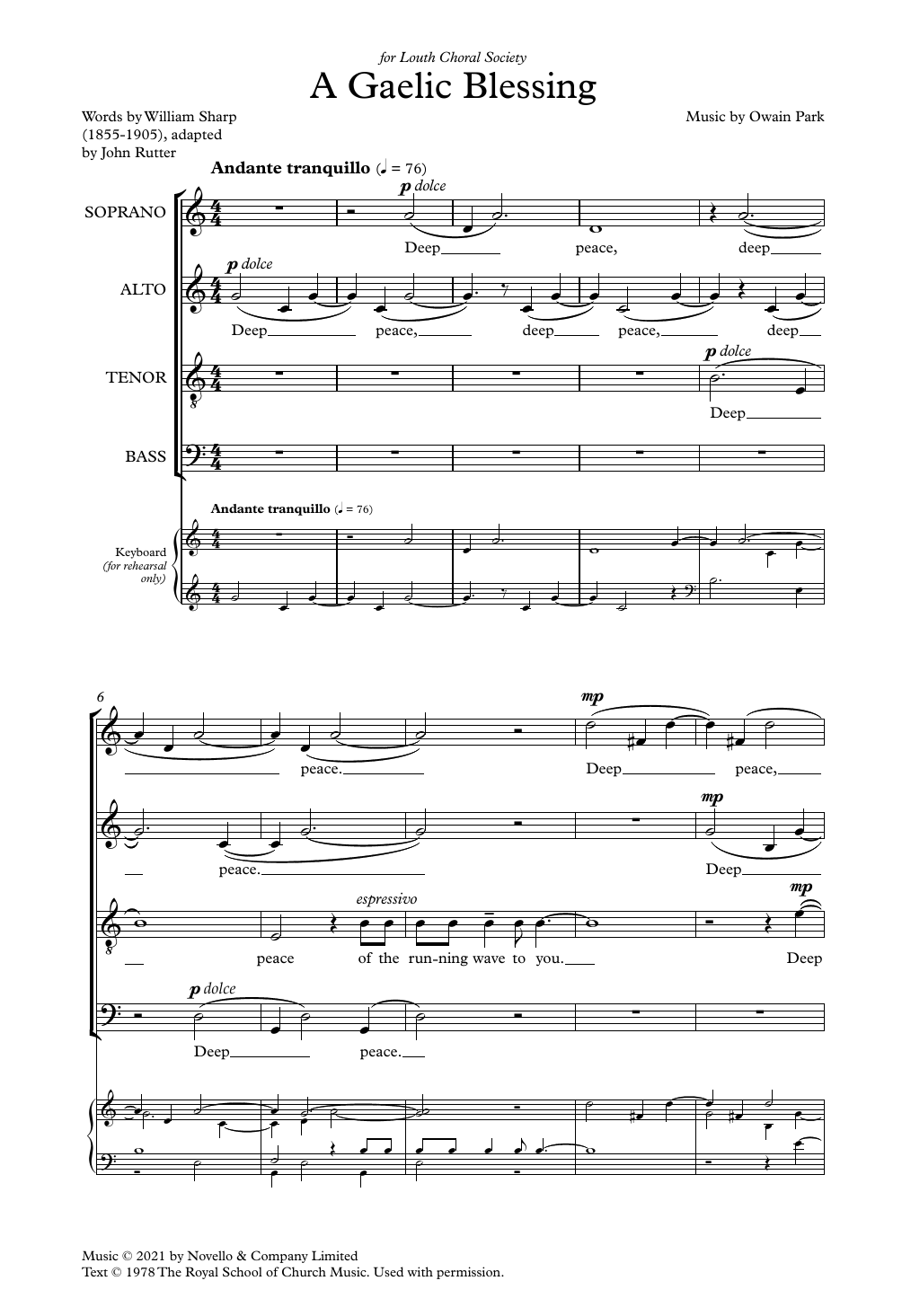 Produktgalerie: Seite 1 von 1 A Gaelic Blessing, Owain Park, Chor