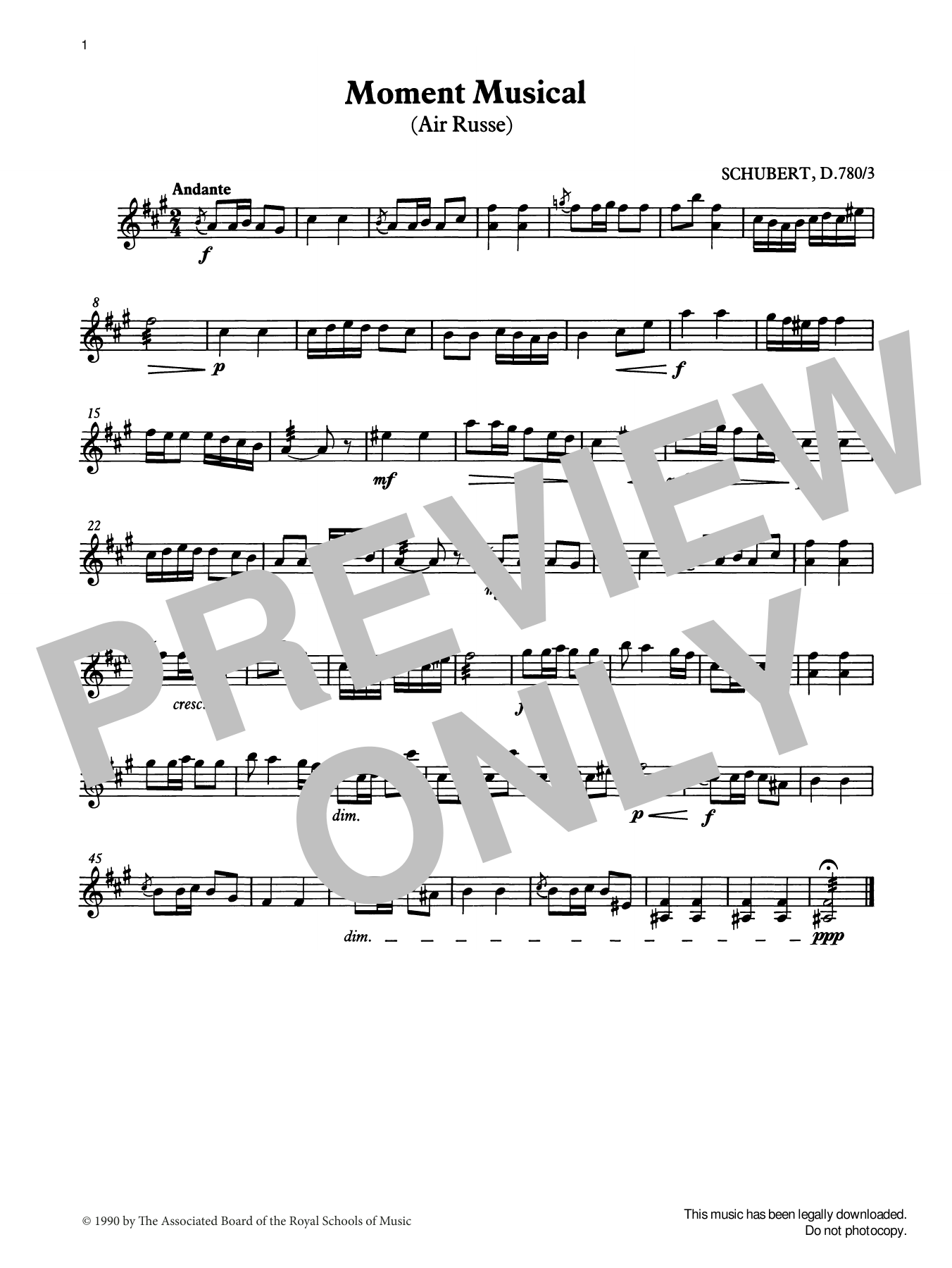 Produktgalerie: Seite 1 von 1 Moment Musical from Graded Music for Tuned Percussion, Book III, Franz Schubert, Percussion