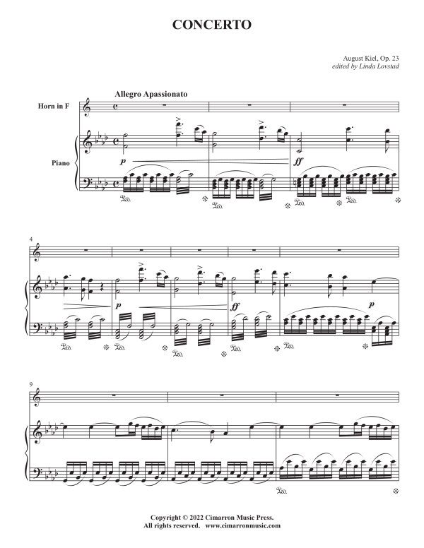 Product picture to: Concerto for Horn, Op. 23Friedrich August Kiel