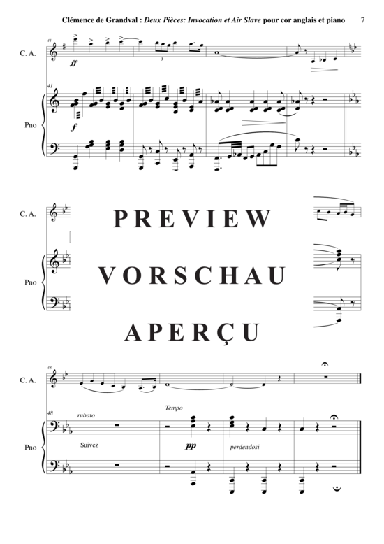 gallery: Deux Pièces : Invocation et Air Slave , , (Englischhorn + Klavier)