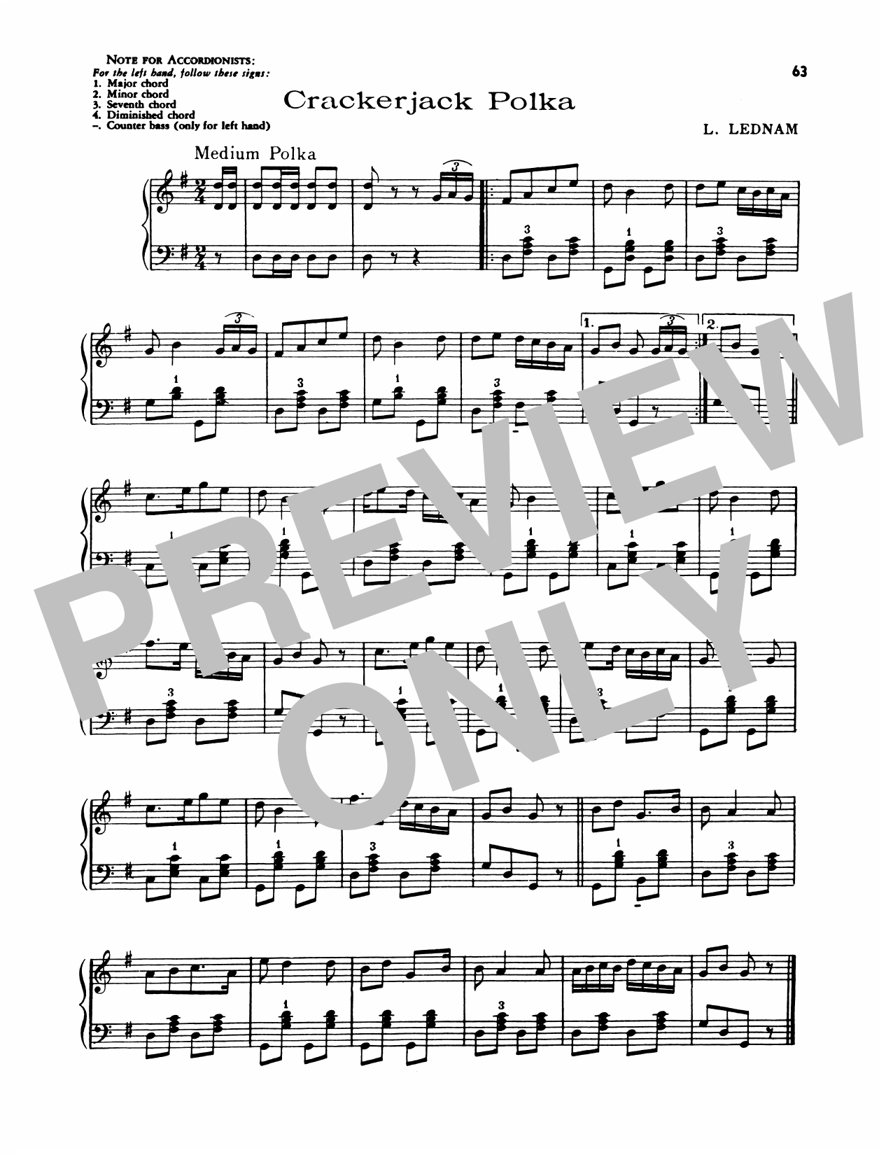 Produktgalerie: Seite 1 von 1 Crackerjack Polka, Lawrence Welk, Klavier