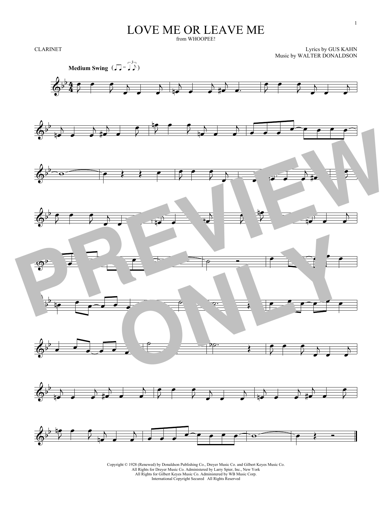 Product gallery: Page 1 of 1 Love Me Or Leave Me, Walter Donaldson