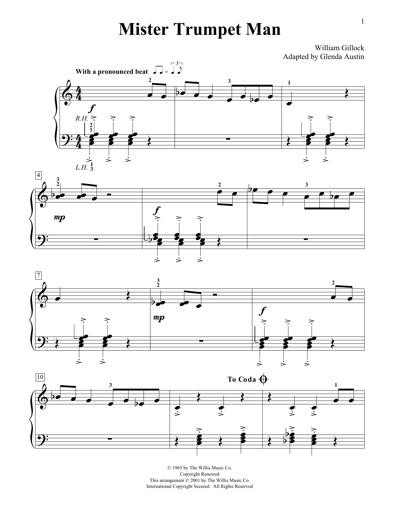 Product picture to: Mister Trumpet Man (Simplified) (adapted by Glenda Austin)
