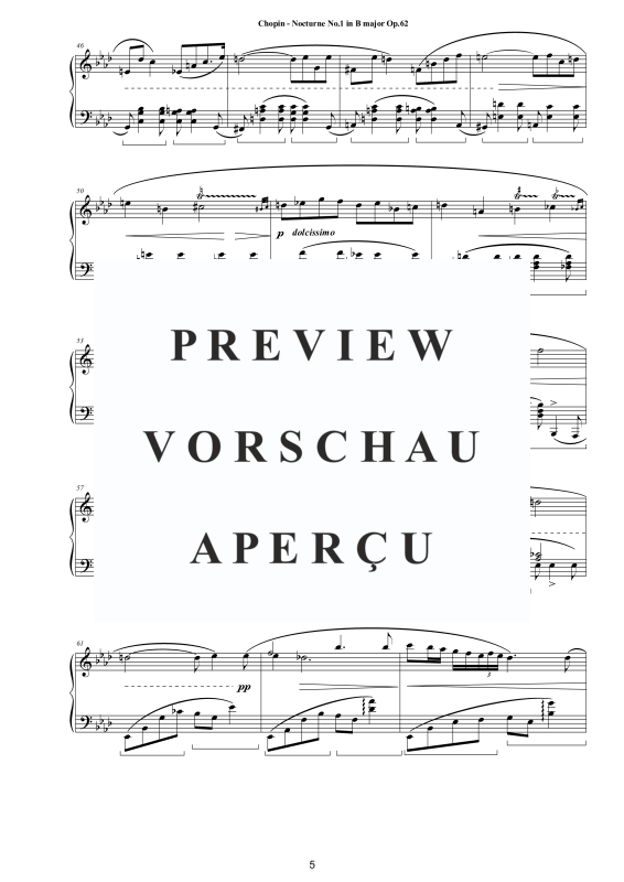 Product gallery: Page 6 of 9 Nocturne No. 1 in B major Op. 62, , Solo Piano