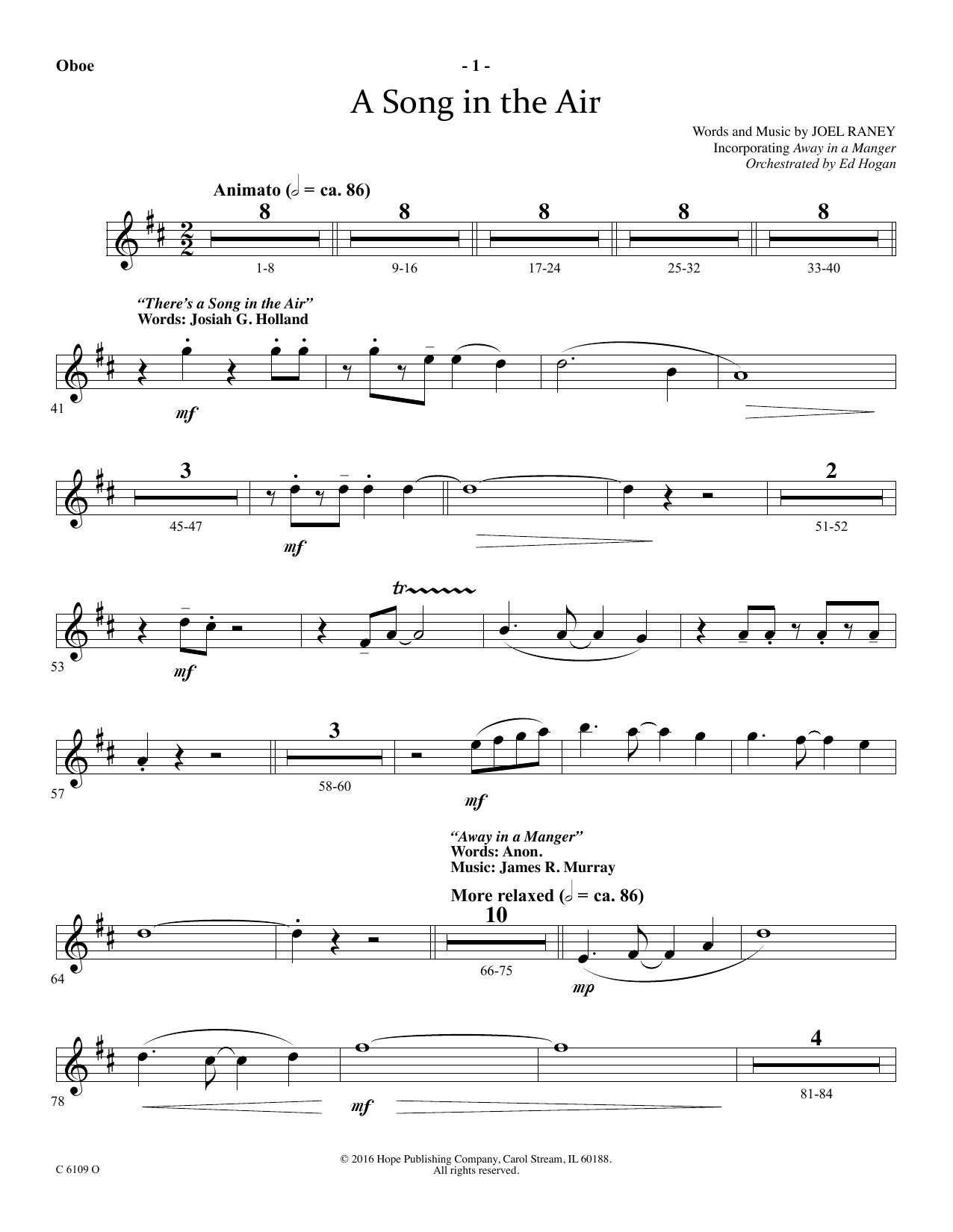 Produktbild zu: A Song In The Air - Oboe