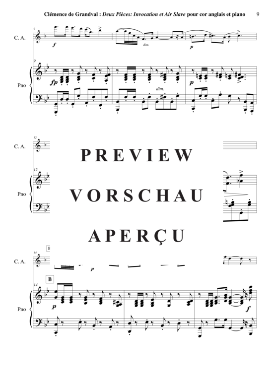 gallery: Deux Pièces : Invocation et Air Slave , , (Englischhorn + Klavier)