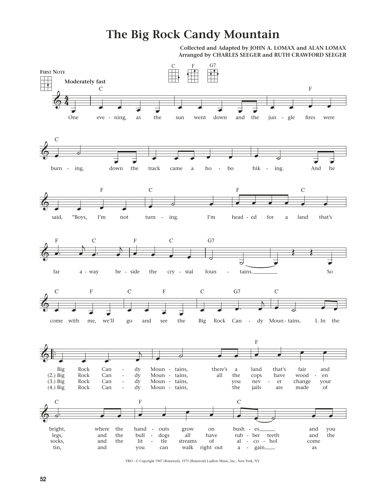 Produktgalerie: Seite 1 von 1 The Big Rock Candy Mountain (from The Daily Ukulele) (arr. Jim Beloff), John A. Lomax, Ukulele