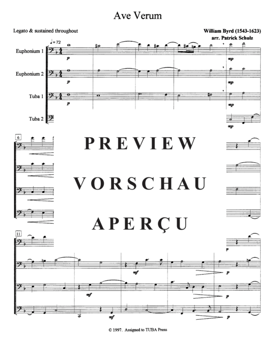 Product gallery: Page 3 of 10 Ave Verum , , (Tuba Quartett EETT)