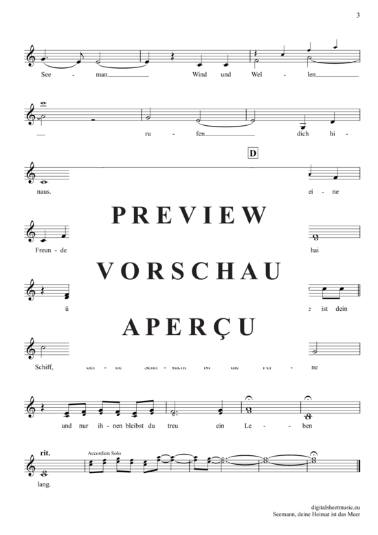 Product gallery: Page 4 of 4 Seemann, Deine Heimat Ist Das Meer , Quinn, Freddy, Clarinet in B-flat